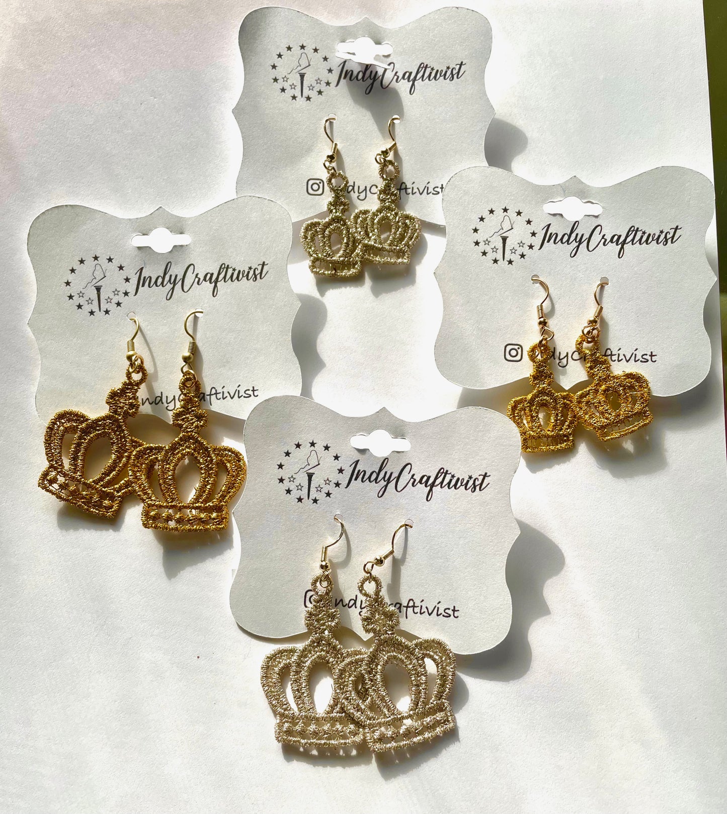 Large Crown Earrings