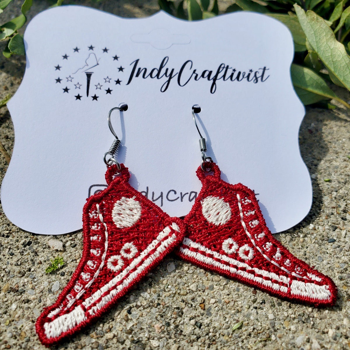 Made-To-Order "I'm Speaking" Converse Like Earrings
