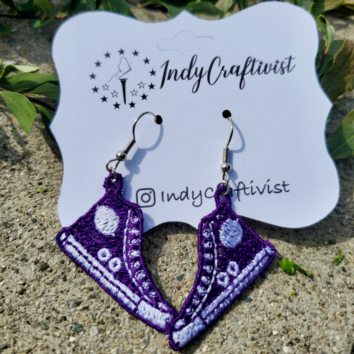 Made-To-Order "I'm Speaking" Converse Like Earrings