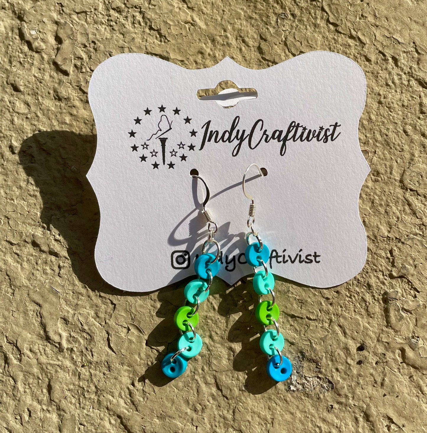 Upcycled Mini Button Earrings