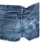 Upcycled Denim Shorts with Floral Detail