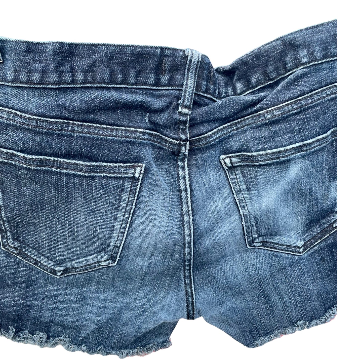 Upcycled Denim Shorts with Floral Detail