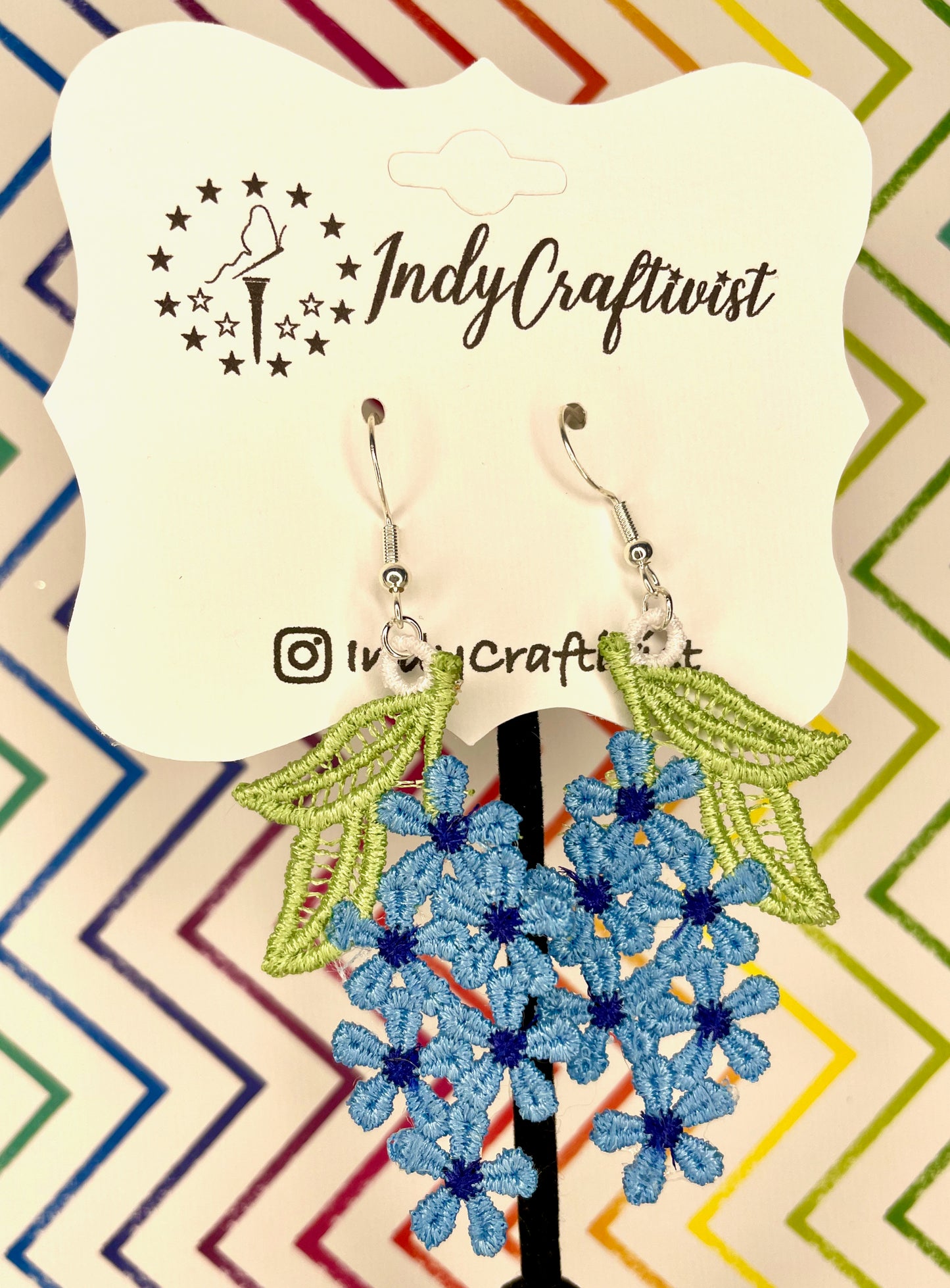 Made-To-Order Bluebonnet Flower Earrings