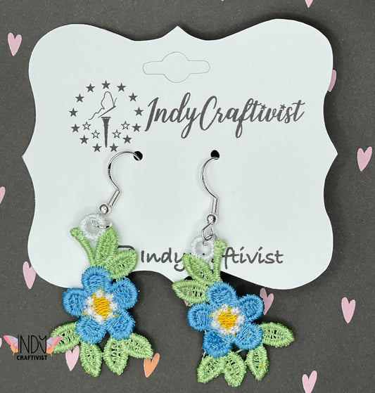 Made-To-Order Forget Me Not Flower Earrings