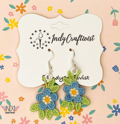 Made-to-Order Forget Me Not Flower Earrings