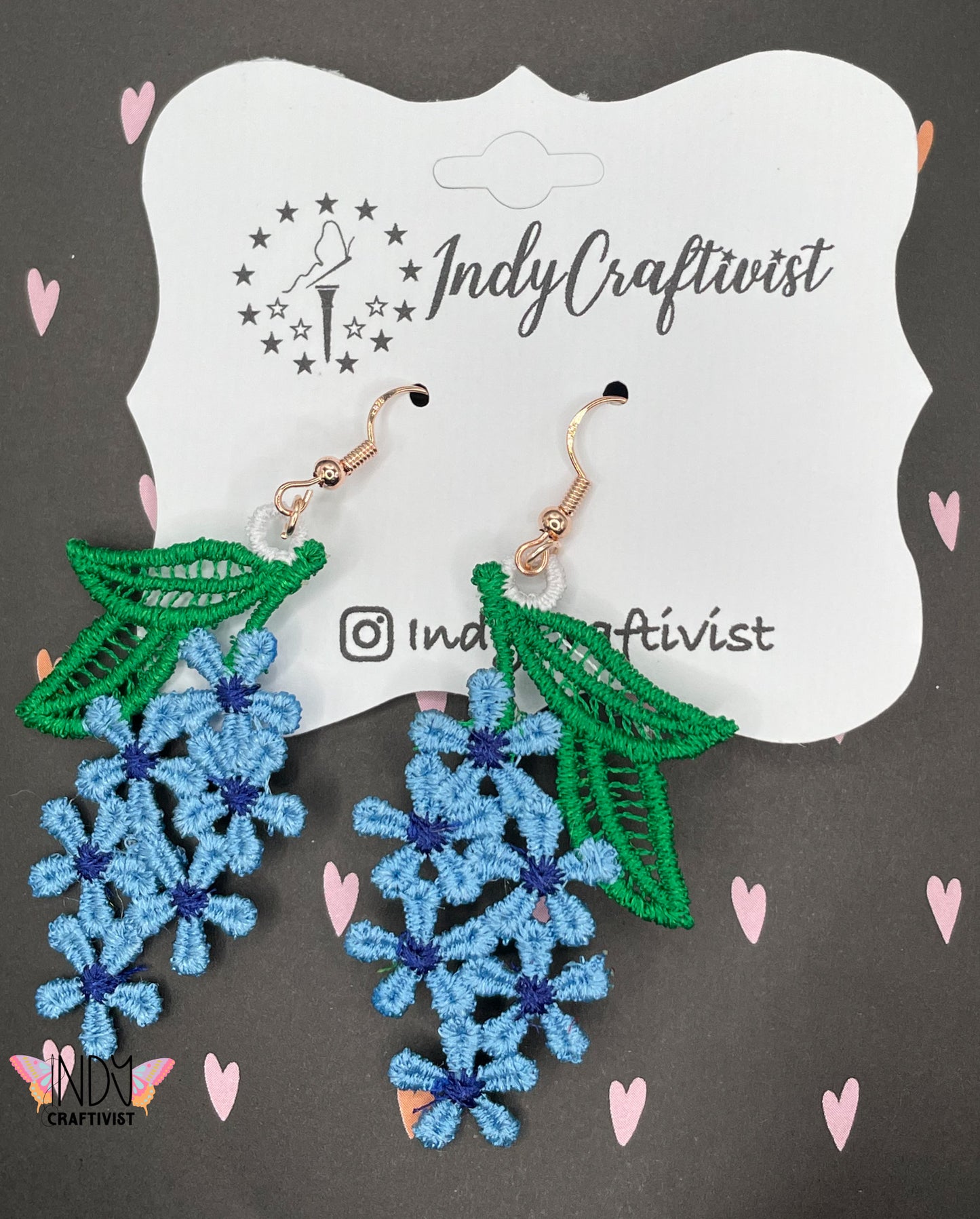 Made-To-Order Bluebonnet Flower Earrings