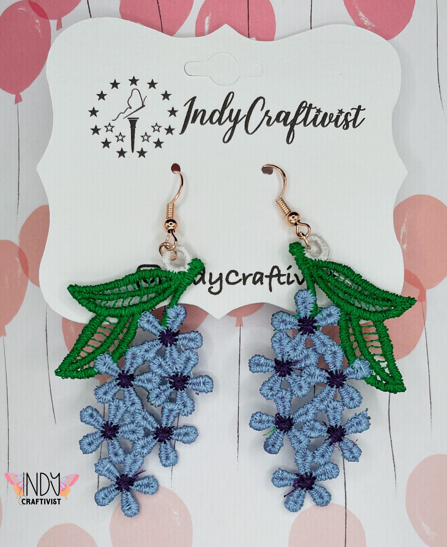 Made-To-Order Bluebonnet Flower Earrings