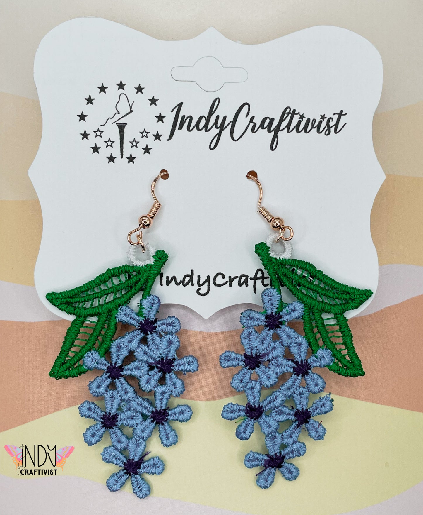 Made-To-Order Bluebonnet Flower Earrings