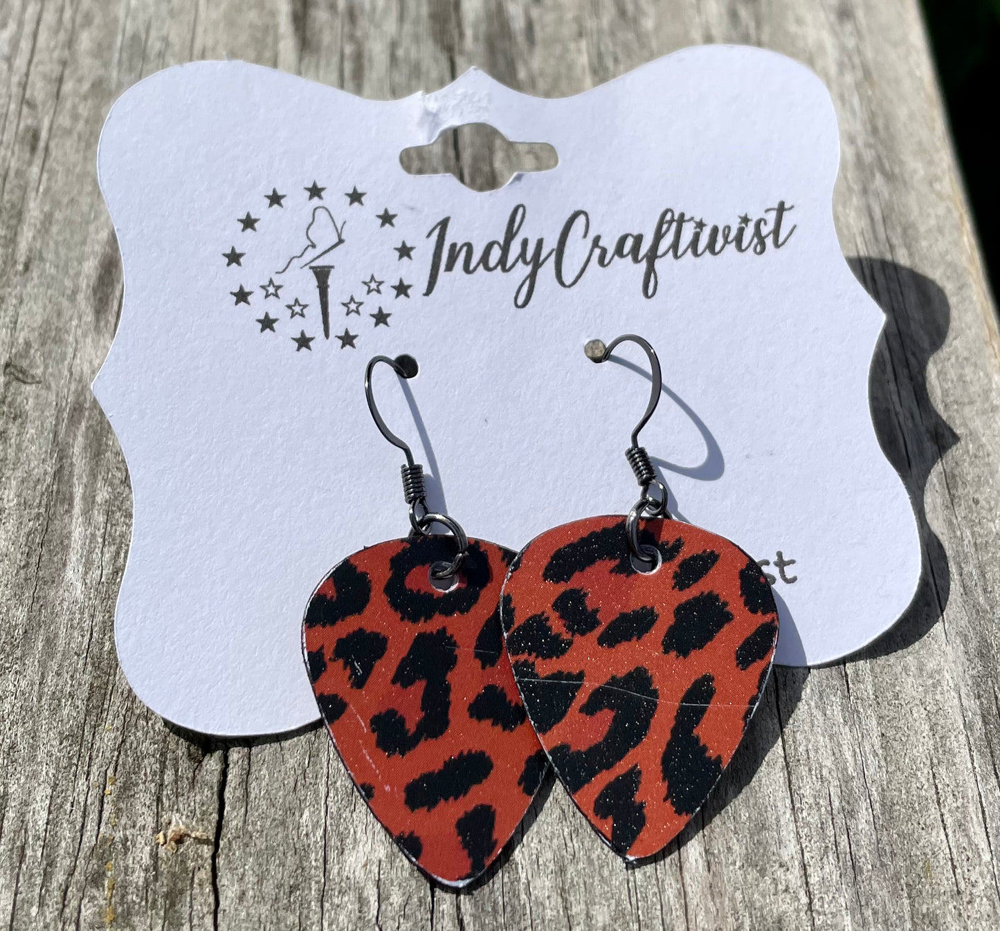 Upcycled Guitar Pick Earrings