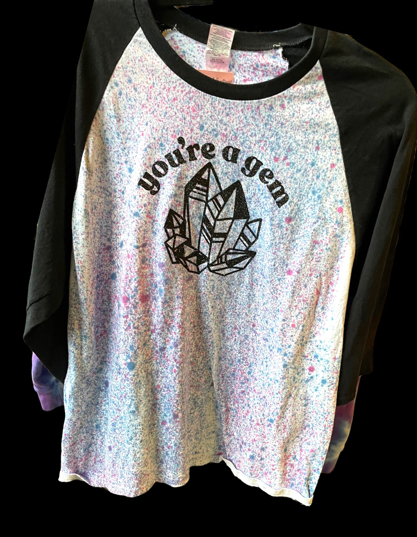 Adult Large 3/4 Sleeve Tie Dye T-shirt