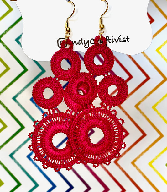 Circle Tatting Earrings