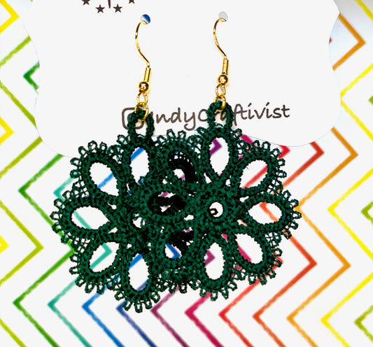 Made-To-Order Flower Tatting Earrings