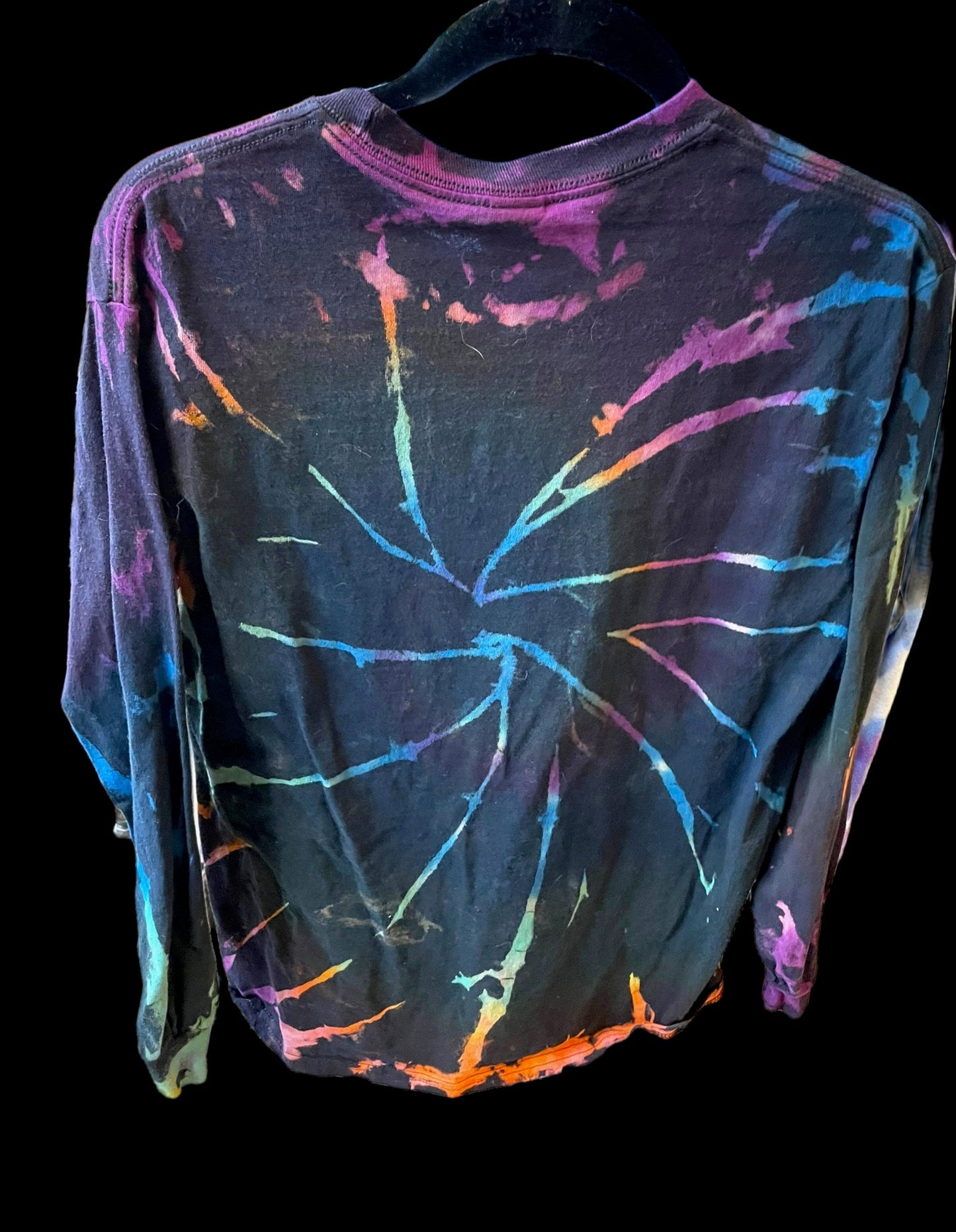 Adult Medium Long Sleeve Reverse Dyed Tie Dye T-shirt