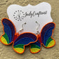 Made-To-Order Rainbow Butterfly Earrings