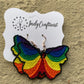 Made-to-Order Rainbow Butterfly Earrings