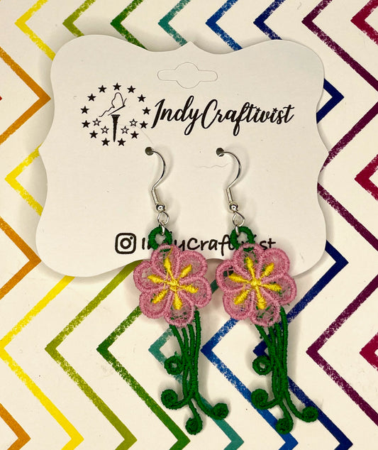 Daisy Flower 6 Petal Earrings