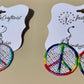 Made-To-Order Freestanding Lace Small Peace Sign Earrings