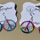 Made-To-Order Freestanding Lace Small Peace Sign Earrings