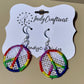 Made-To-Order Freestanding Lace Small Peace Sign Earrings