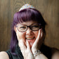 Freestanding Lace Embroidered Swirl Tiara