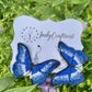 Made-To-Order Blue Full Butterfly Earrings