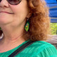 Made-To-Order Green Peacock Feather Earrings