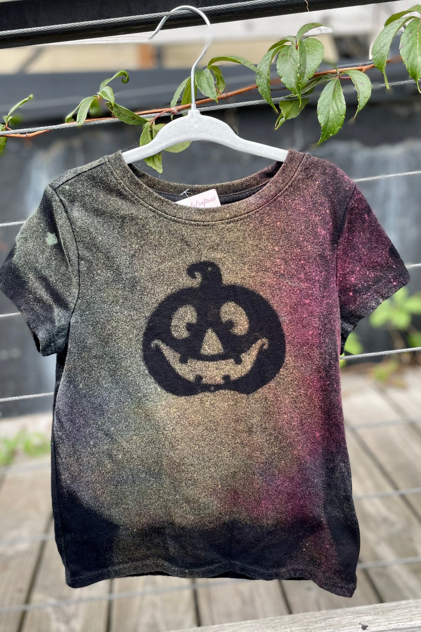 Kids Extra Small Halloween Reverse Tie Dyed T-shirt