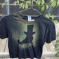 Witch Boot Kids Medium Halloween Reverse Tie Dyed T-shirt